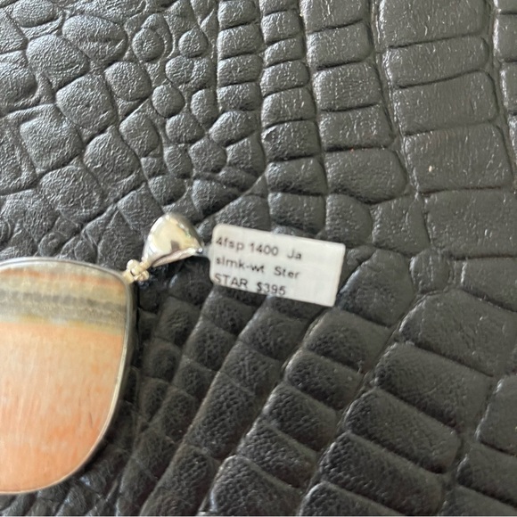 One of a kind brecciated jasper sterling silver pendant - Picture 6 of 9